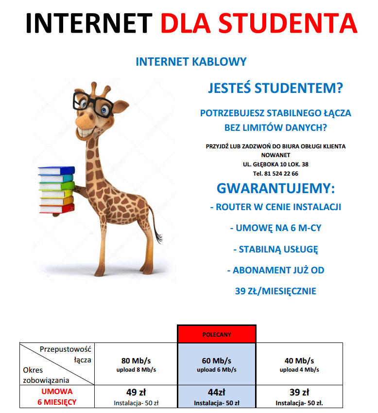 internet dla studentów